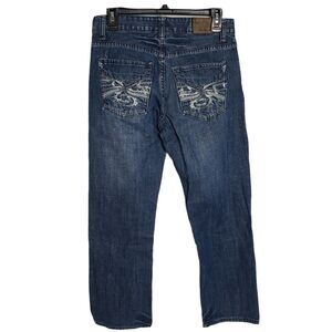 Flypaper Mens Jeans W29 X L28.5 Distressed Straight Leg Blue Denim Cotton Medium